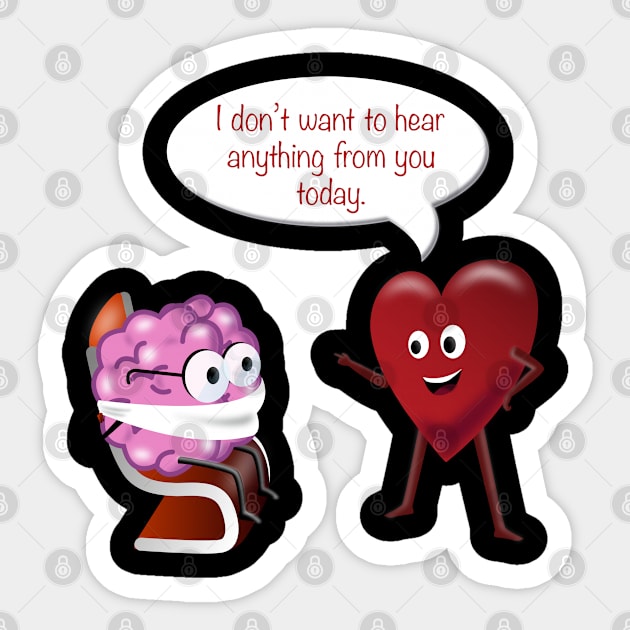 Funny Brain in Detention T Shirt | Meme Valentine Sticker by MaryMas